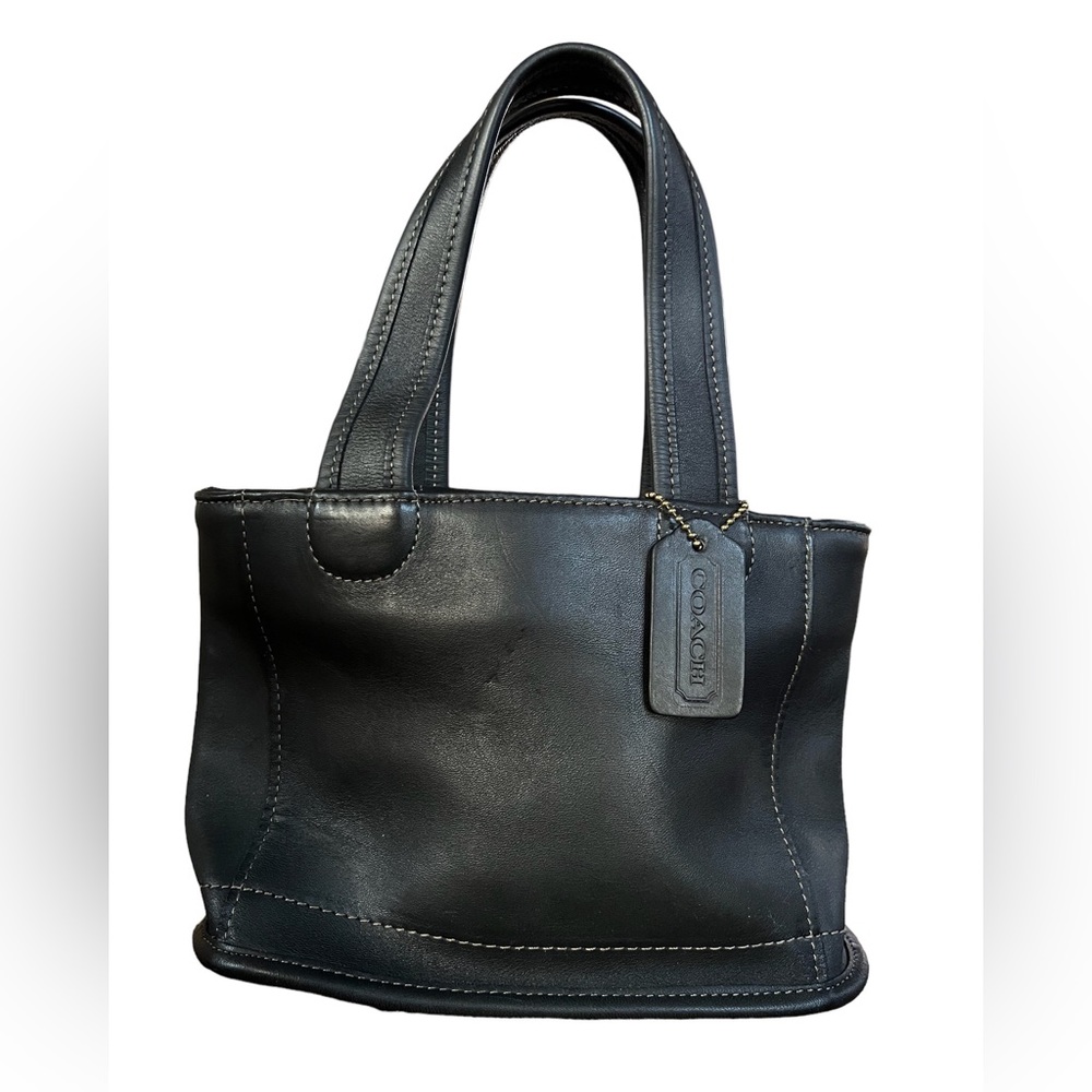 🌸Vintage COACH Mini Bleeker Small Bucket Tote -Black lightly used RARE FIND